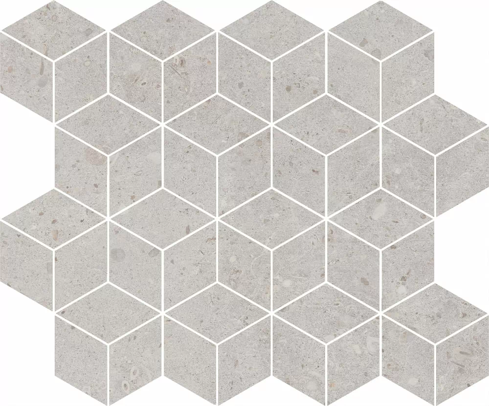 Мозаика T017/14053 Декор Риккарди мозаичный серый светлый матовый 45x37,5
