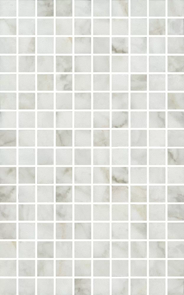 Мозаика MM6432 Кантата мозаичный белый глянцевый 25x40