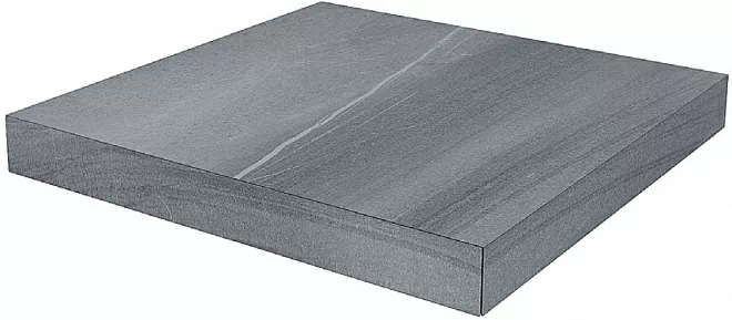 Ступени DL500520R/GCS Ступень угловая клееная левая Роверелла серый 33x33x0,9
